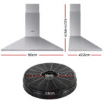 Comfee Rangehood 900mm Stainless Steel Canopy With 2 PCS Filter Replacement Combo - Image 2