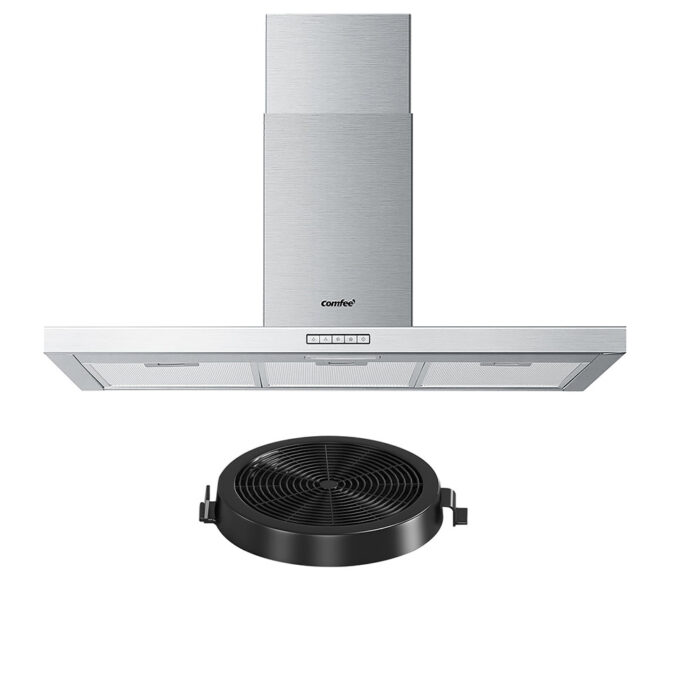Comfee Rangehood 900mm Stainless Steel Kitchen Canopy With 2 PCS Filter Replacement - Image 3
