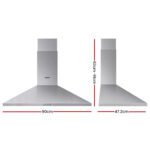 Comfee Rangehood 900mm Range Hood Stainless Steel Home Kitchen Canopy Vent 90cm - Image 2