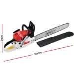 Giantz Commercial Petrol Chainsaw E-Start 24" Bar Oregon Chain Saw - Image 2