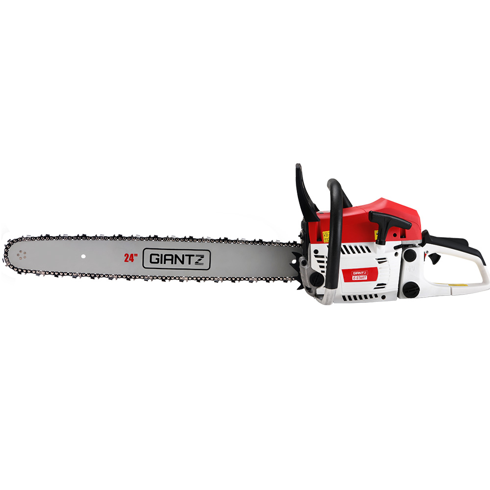 CSAW-SVTO-24-RDWH-2C-00 Giantz Chainsaw Petrol 72CC 24" Bar Commercial E-Start Pruning Chain Saw,Giantz Chainsaw Petrol 72CC 24" Bar Commercial E-Start Pruning Chain Saw 5.5HP - Image 1