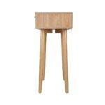 Oikiture Rattan Console Table Hall Table Dressing Desk Hallway Display Furniture - Image 5