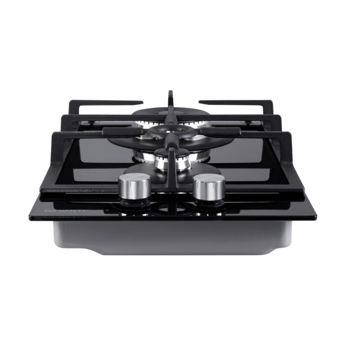 Devanti Gas Cooktop 30cm 2 Burner Black - Image 3