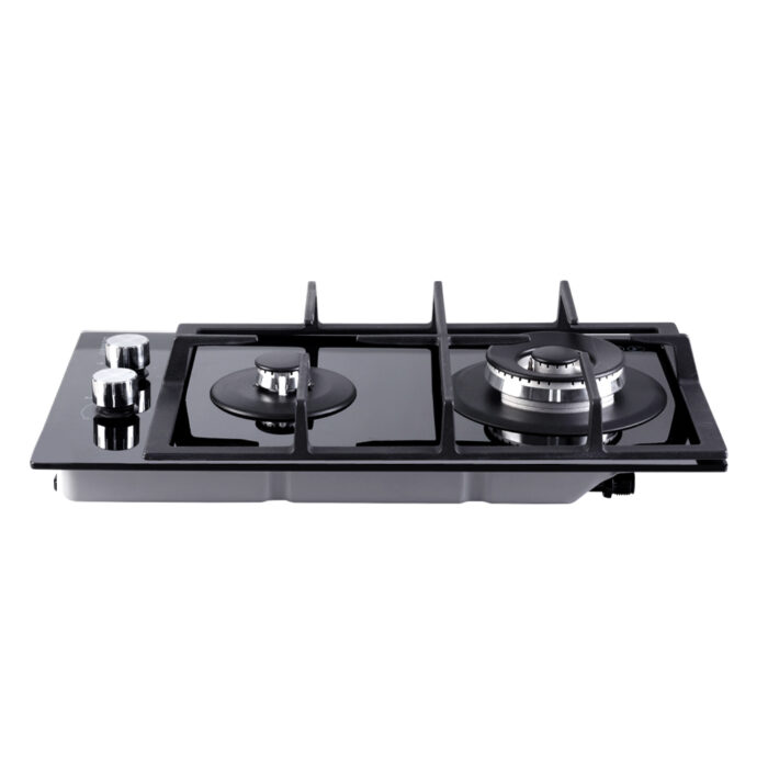 Devanti Gas Cooktop 30cm 2 Burner Black - Image 4