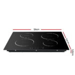 Devanti Induction Cooktop 60cm Ceramic Glass 4 Buner - Image 2