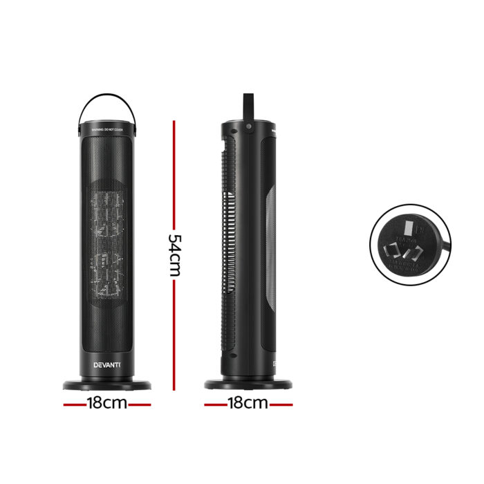 Devanti Ceramic Tower Heater 2000W - Image 2