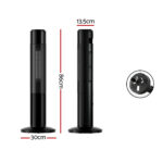 Devanti Ceramic Tower Heater 3D Flame 2000W - Image 2