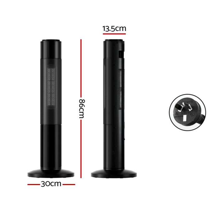 Devanti Ceramic Tower Heater 3D Flame 2000W - Image 2