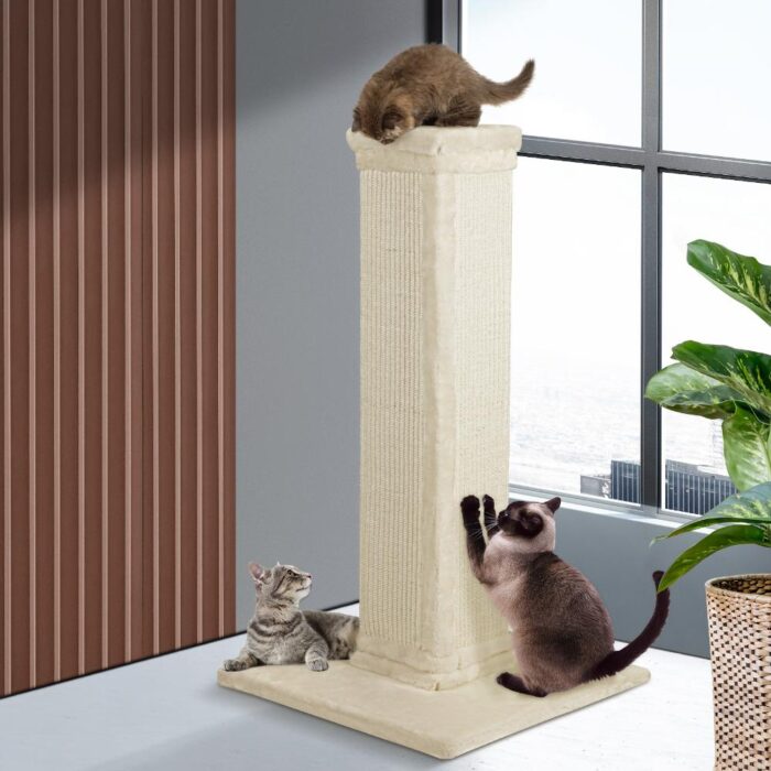 Cat Tree Scratching Post Pole Sisal Scratcher Tower Condo Kitty Activity Stand - Image 3