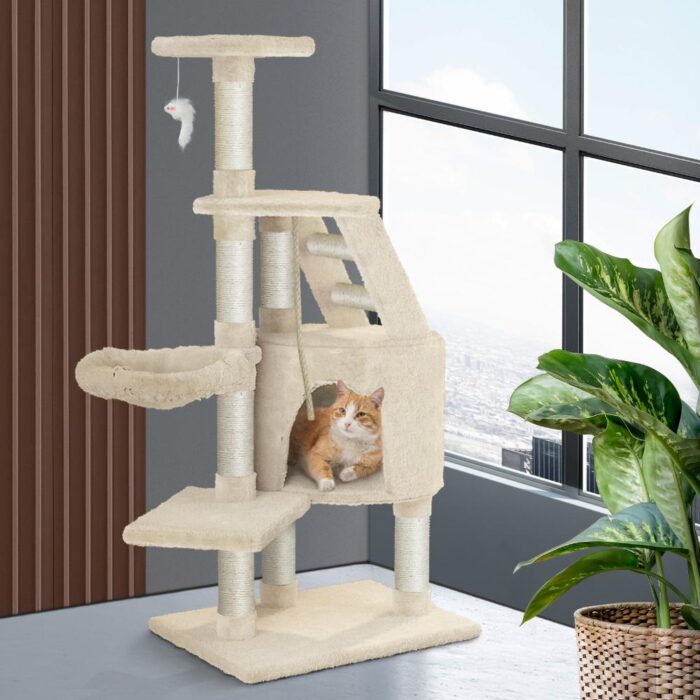 1.2M Cat Trees Scratching Post Scratcher Furniture Kitty Condo Tower House Trees - Image 6