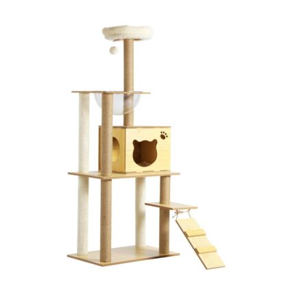 Alopet Cat Tree Wooden Scratching Post Condo 147cm