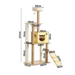 Alopet Cat Tree Wooden Scratching Post Condo 147cm - Image 4