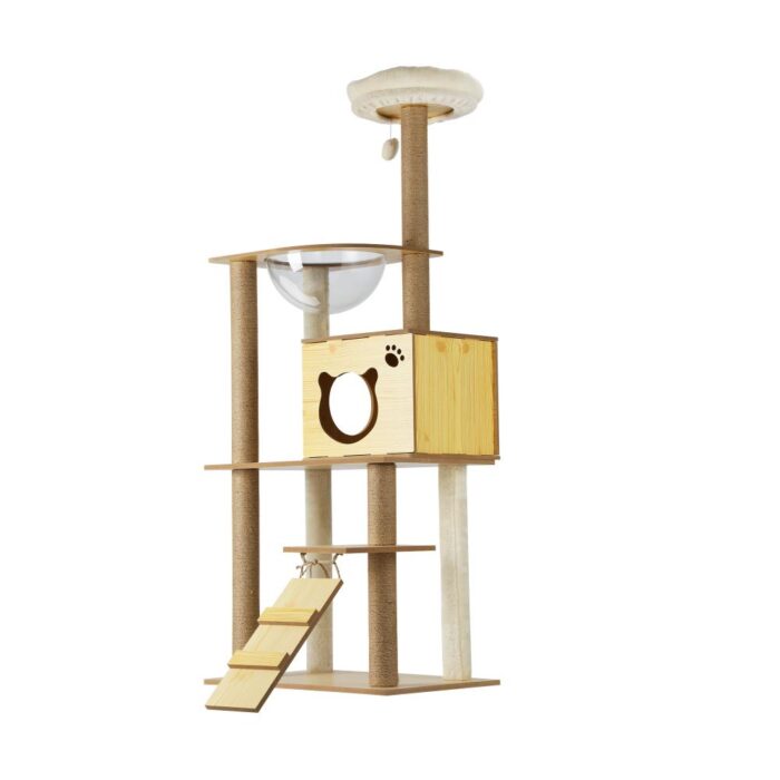 Alopet Cat Tree Wooden Scratching Post Condo 147cm - Image 2