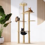 Alopet Cat Tree Scratching Post Scratcher Cats Tower Wood Condo Toys House 148cm - Image 3