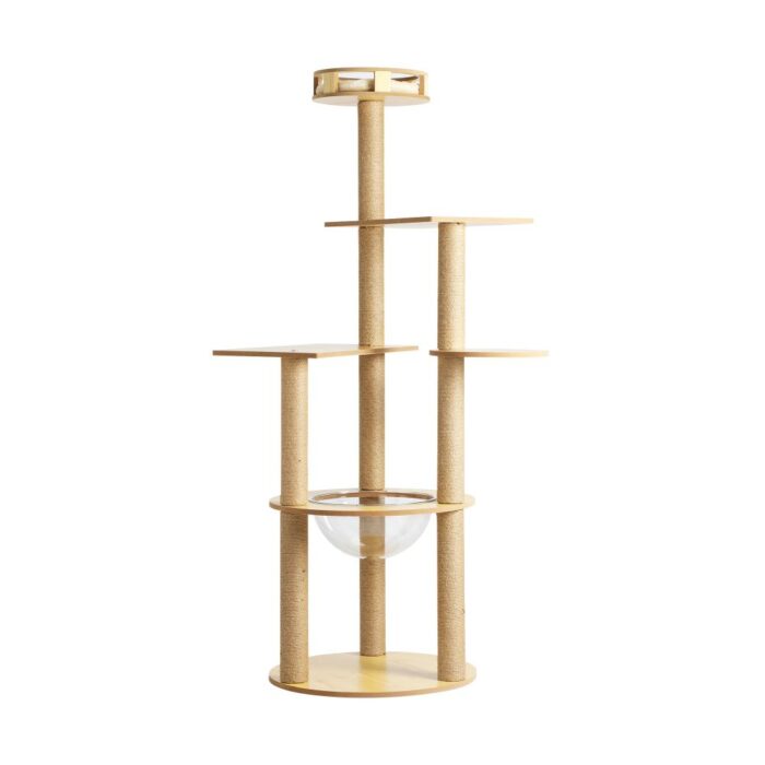 Alopet Cat Tree Scratching Post Scratcher Cats Tower Wood Condo Toys House 148cm - Image 6