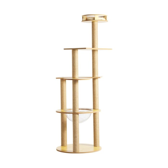 Alopet Cat Tree Scratching Post Scratcher Cats Tower Wood Condo Toys House 148cm - Image 2