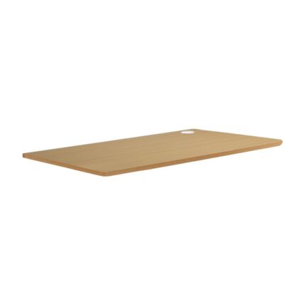 Oikiture Standing Desk Board with Drilled Hole Oak 120x60cm