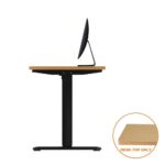 Oikiture Standing Desk Board with Drilled Hole Oak 120x60cm - Image 6