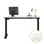 Oikiture Standing Desk Board with Drilled Hole White 120x60cm - Image 2