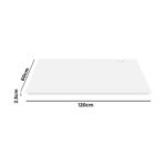 Oikiture Standing Desk Board with Drilled Hole White 120x60cm - Image 3