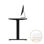Oikiture Standing Desk Board with Drilled Hole White 120x60cm - Image 4