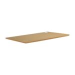 Oikiture Standing Desk Top with Drilled Hole Oak 140x70cm