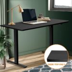 Oikiture Standing Desk Table Top Only For Office Computer Desk Black 140cm - Image 4