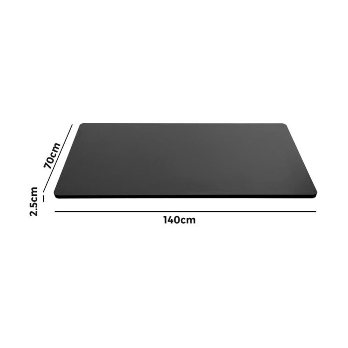 Oikiture Standing Desk Table Top Only For Office Computer Desk Black 140cm - Image 2