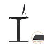 Oikiture Standing Desk Table Top Only For Office Computer Desk Black 140cm - Image 6