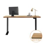 Oikiture Standing Desk Table Top Only For Office Computer Desk Oak 140cm - Image 4