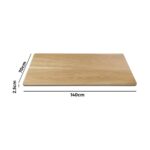 Oikiture Standing Desk Table Top Only For Office Computer Desk Oak 140cm - Image 6