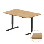 Oikiture Standing Desk Table Top Only For Office Computer Desk Oak 140cm - Image 5