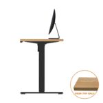 Oikiture Standing Desk Table Top Only For Office Computer Desk Oak 140cm - Image 2