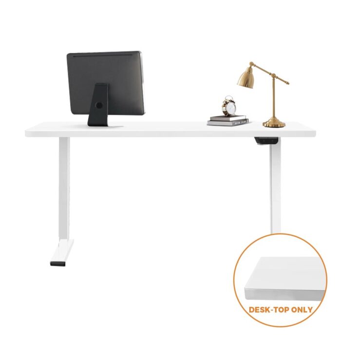 Oikiture Standing Desk Table Top Only For Office Computer Desk White 140cm - Image 5