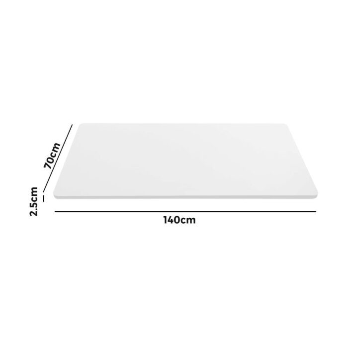 Oikiture Standing Desk Table Top Only For Office Computer Desk White 140cm - Image 3