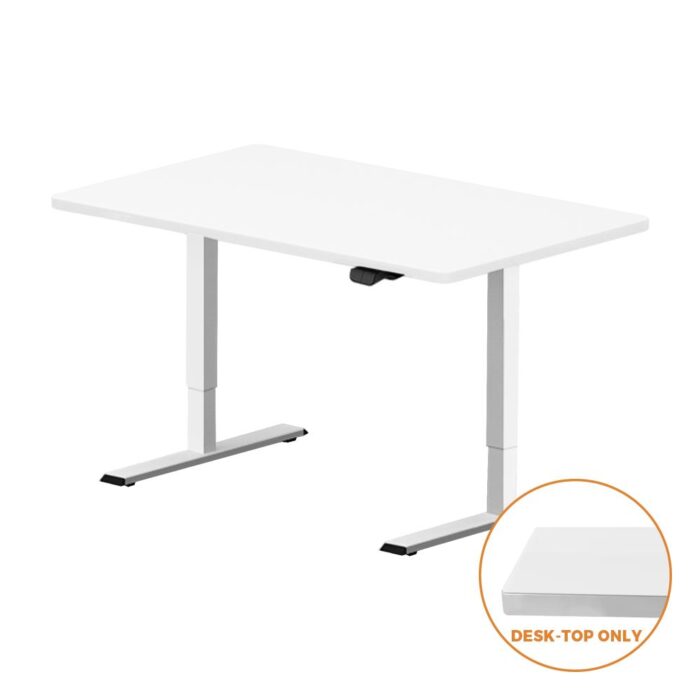Oikiture Standing Desk Table Top Only For Office Computer Desk White 140cm - Image 4