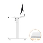 Oikiture Standing Desk Table Top Only For Office Computer Desk White 140cm - Image 6