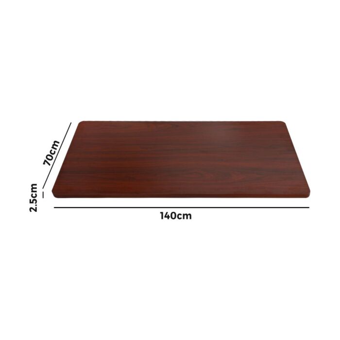 Oikiture Standing Desk Table Top Only For Office Computer Desk Walnut 140cm - Image 4