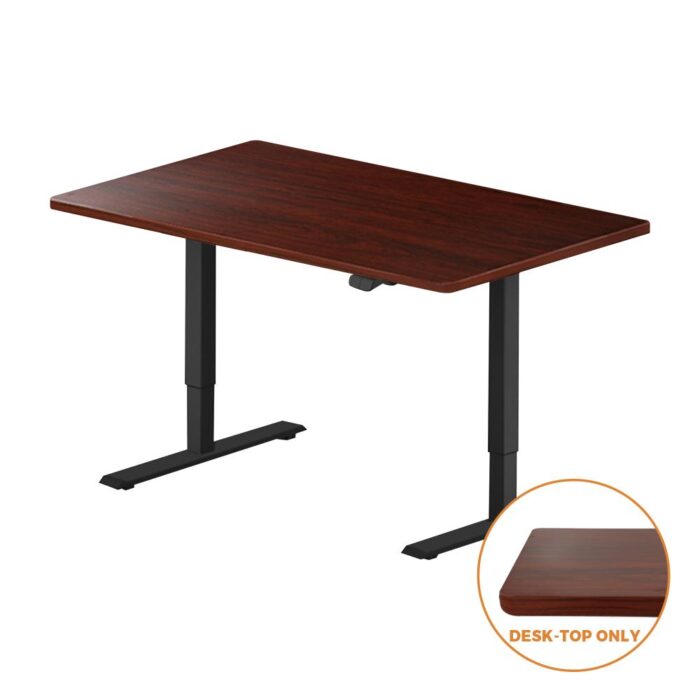 Oikiture Standing Desk Table Top Only For Office Computer Desk Walnut 140cm - Image 6