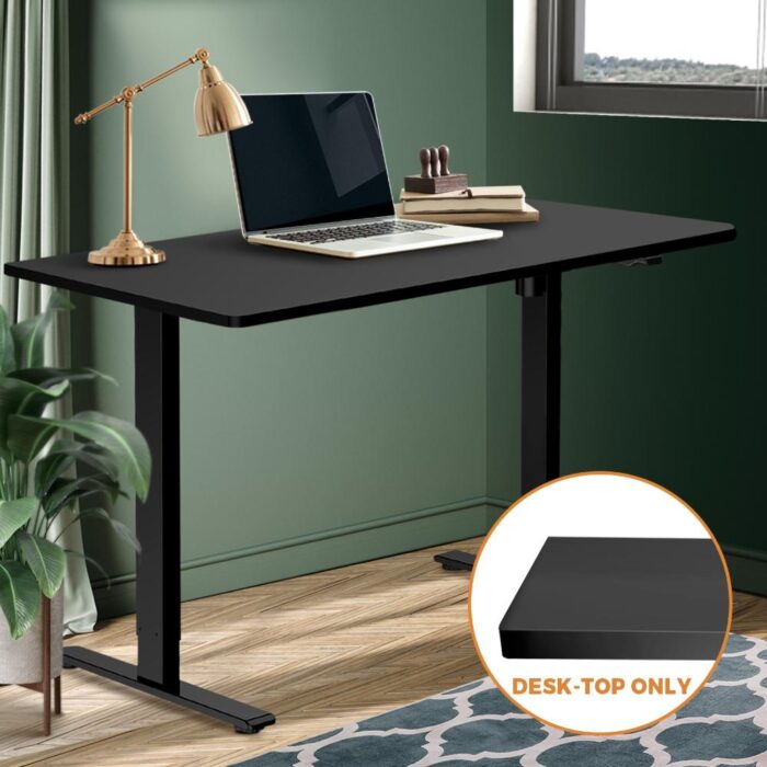 Oikiture Standing Desk Table Top Only For Office Computer Desk Black 120cm - Image 4