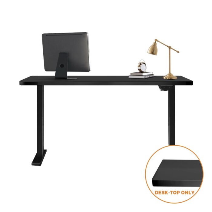 Oikiture Standing Desk Table Top Only For Office Computer Desk Black 120cm - Image 2