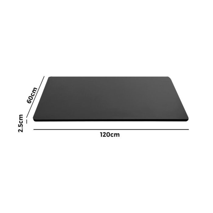 Oikiture Standing Desk Table Top Only For Office Computer Desk Black 120cm - Image 3