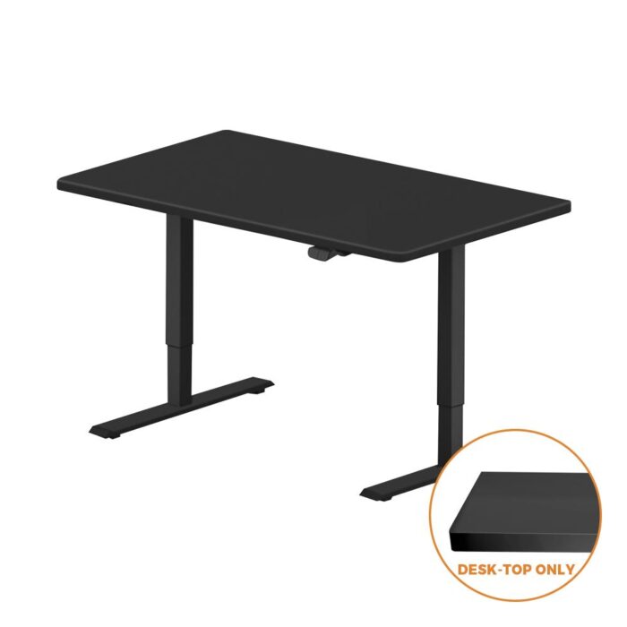 Oikiture Standing Desk Table Top Only For Office Computer Desk Black 120cm - Image 5