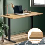 Oikiture Standing Desk Table Top Only For Office Computer Desk Oak 120cm - Image 5
