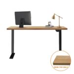 Oikiture Standing Desk Table Top Only For Office Computer Desk Oak 120cm - Image 2