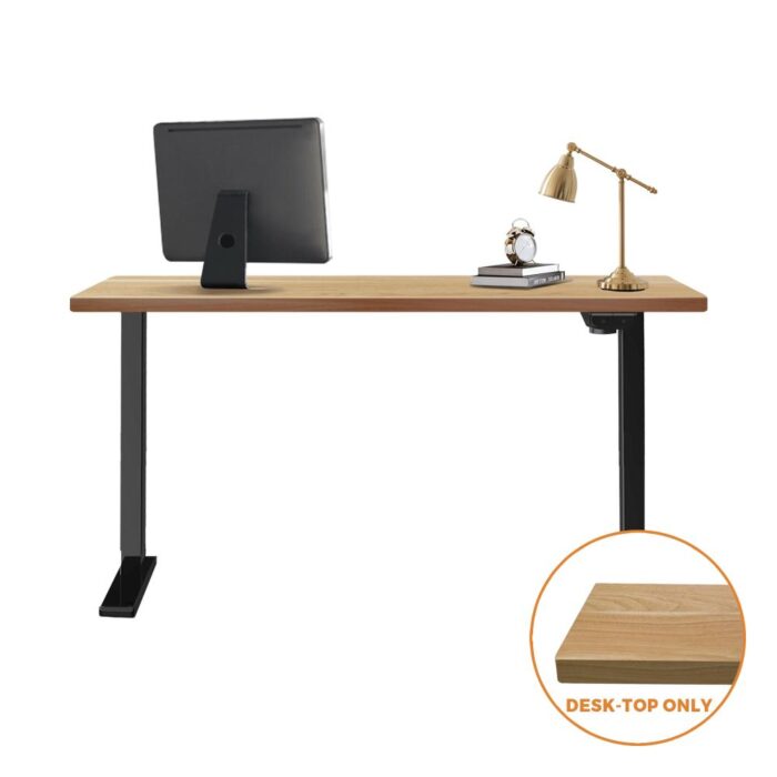 Oikiture Standing Desk Table Top Only For Office Computer Desk Oak 120cm - Image 2