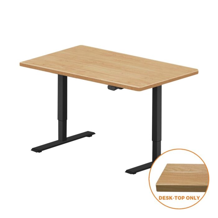 Oikiture Standing Desk Table Top Only For Office Computer Desk Oak 120cm - Image 3