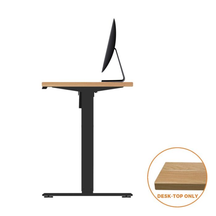 Oikiture Standing Desk Table Top Only For Office Computer Desk Oak 120cm - Image 4
