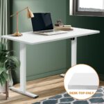 Oikiture Standing Desk Table Top Only For Office Computer Desk White 120cm - Image 5