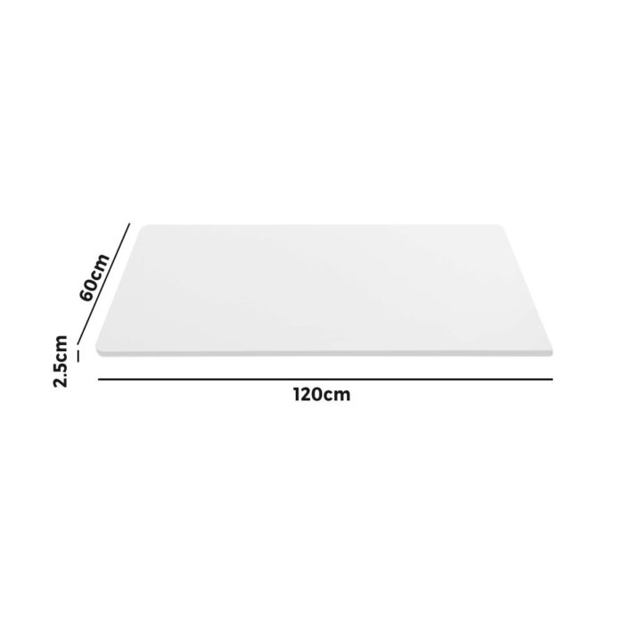 Oikiture Standing Desk Table Top Only For Office Computer Desk White 120cm - Image 6